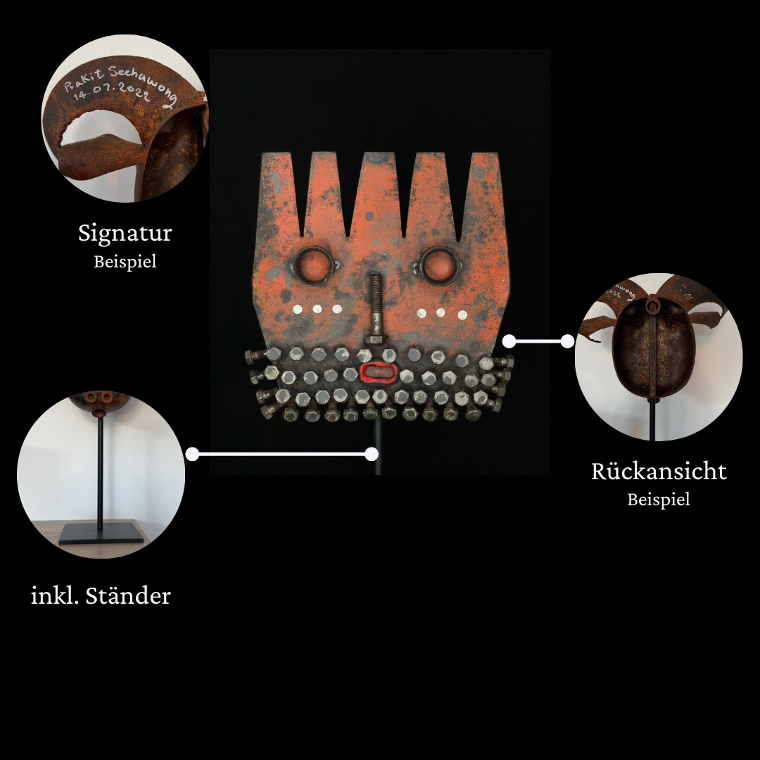 Eisen-Maske auf Ständer S, Nr.44