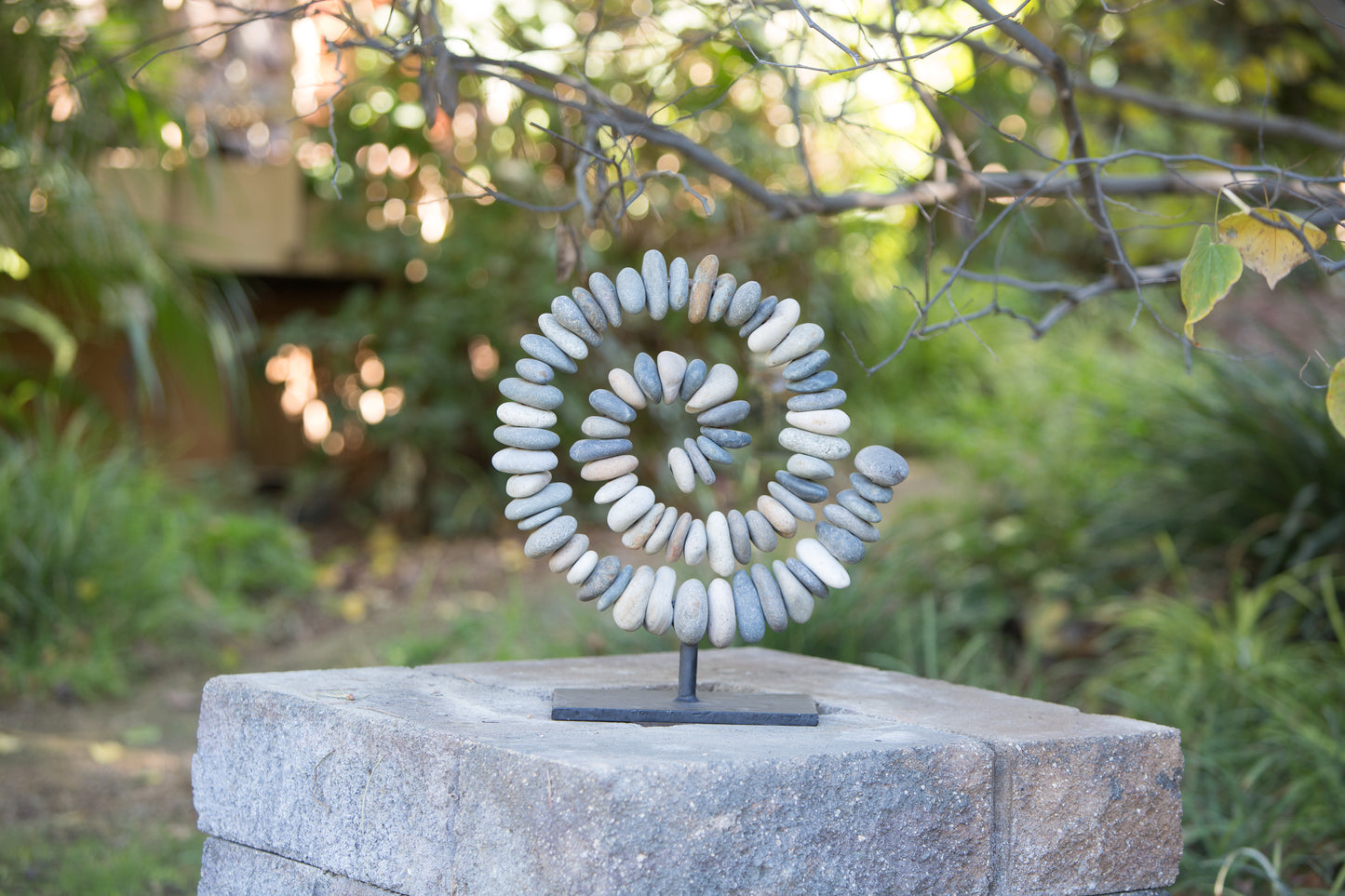"Stein-Spirale" aus Beach Pebbles