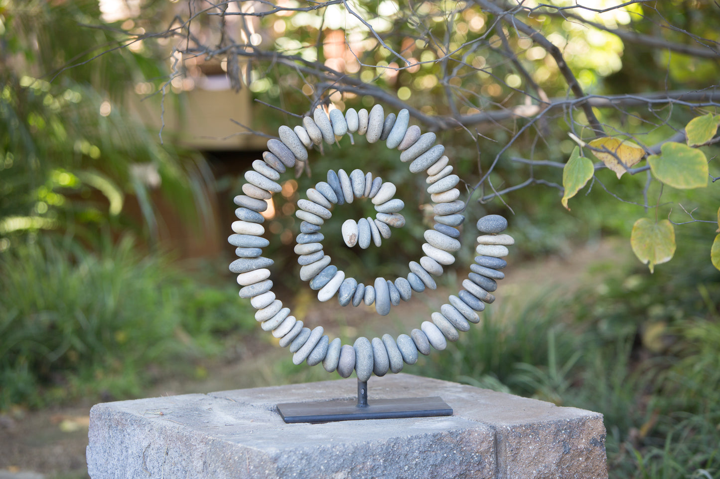 "Stein-Spirale" aus Beach Pebbles