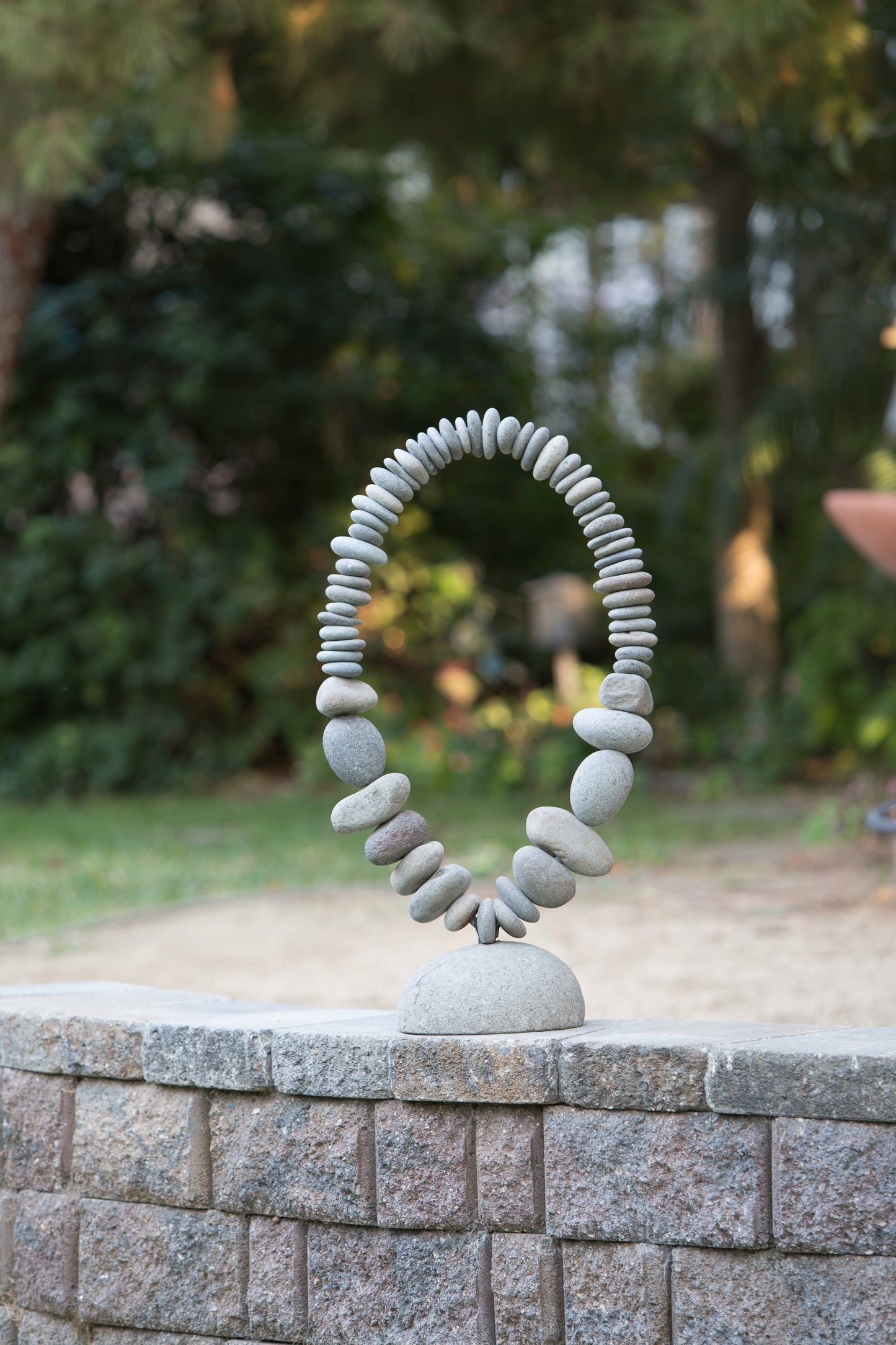 "Stein-Oval" aus Beach Pebbles