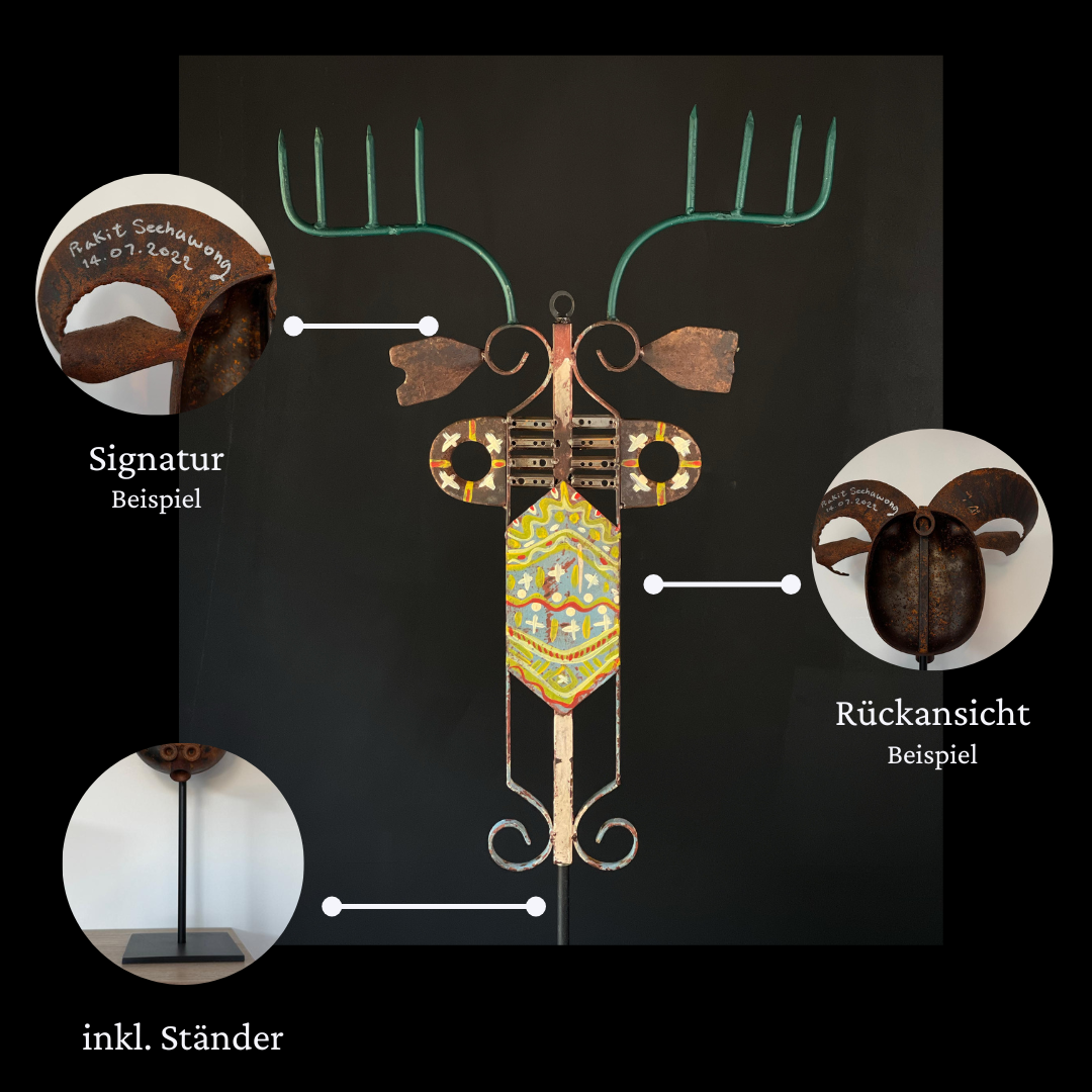 Eisen-Maske auf Ständer L Nr. 23