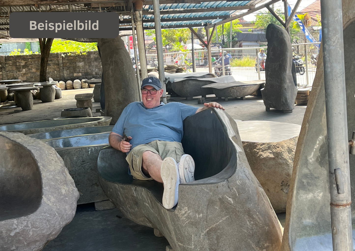 Naturstein - Sofa, Zweisitzer XL