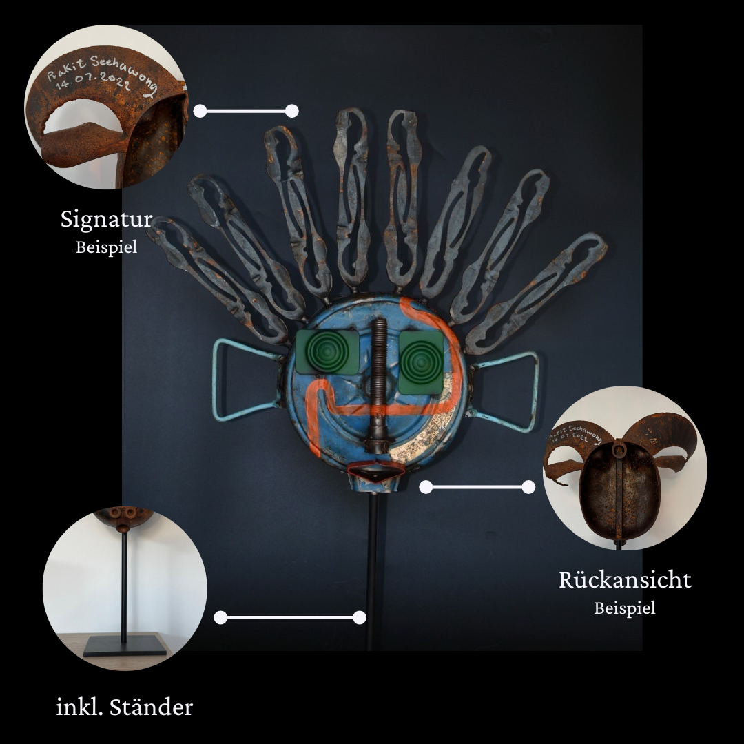 Eisen-Maske auf Ständer L Nr. 18