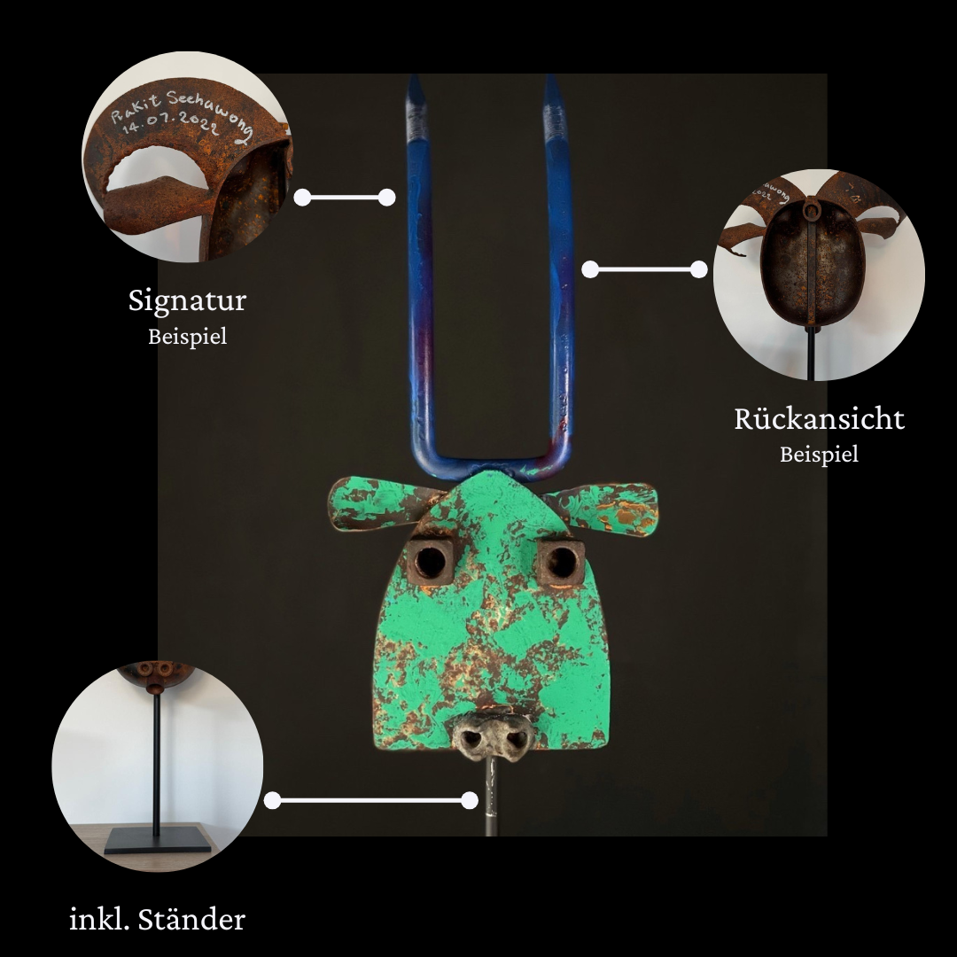 Eisen-Maske auf Ständer S, Nr.34