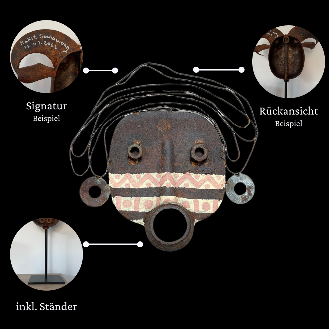 Eisen-Maske auf Ständer S, Nr.40
