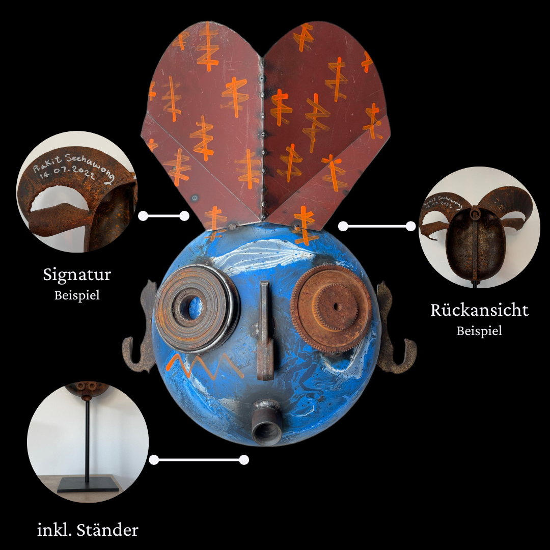 Eisen-Maske auf Ständer XL Nr.5
