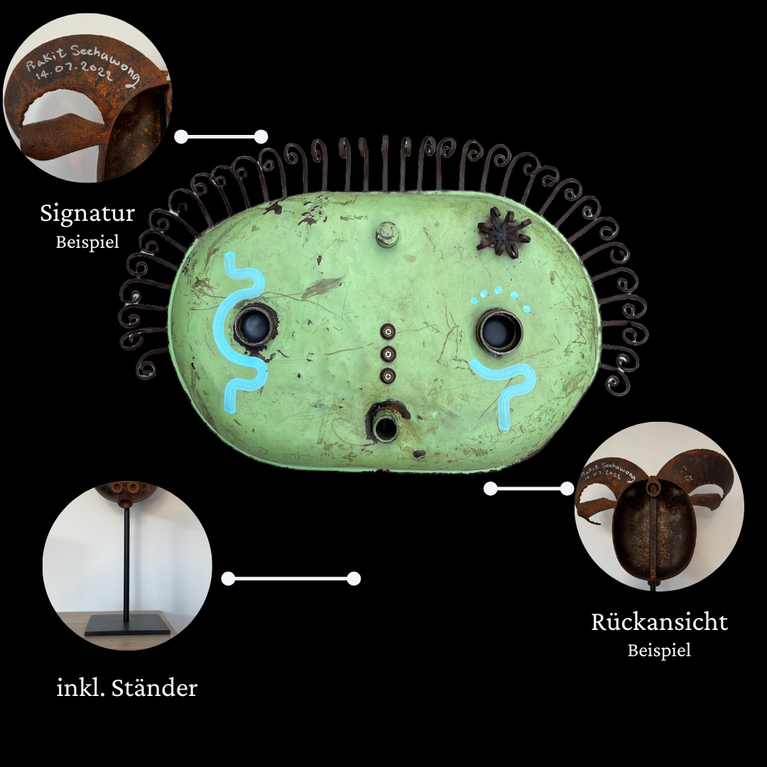 Eisen-Maske auf Ständer XL Nr.8