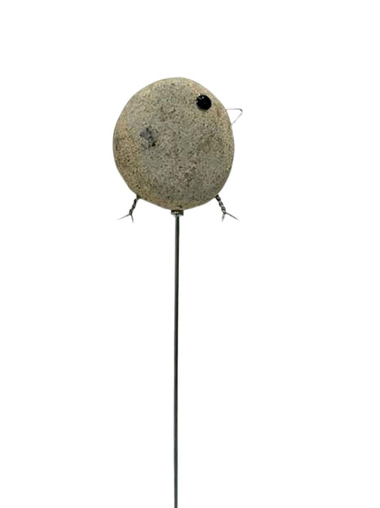 "Gartenstecker Vogel" auf Stab, Beach Pebbles