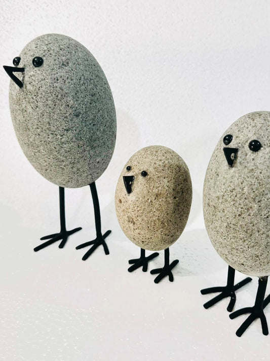 "Kieselstein-Vogel", Beach Pebbles