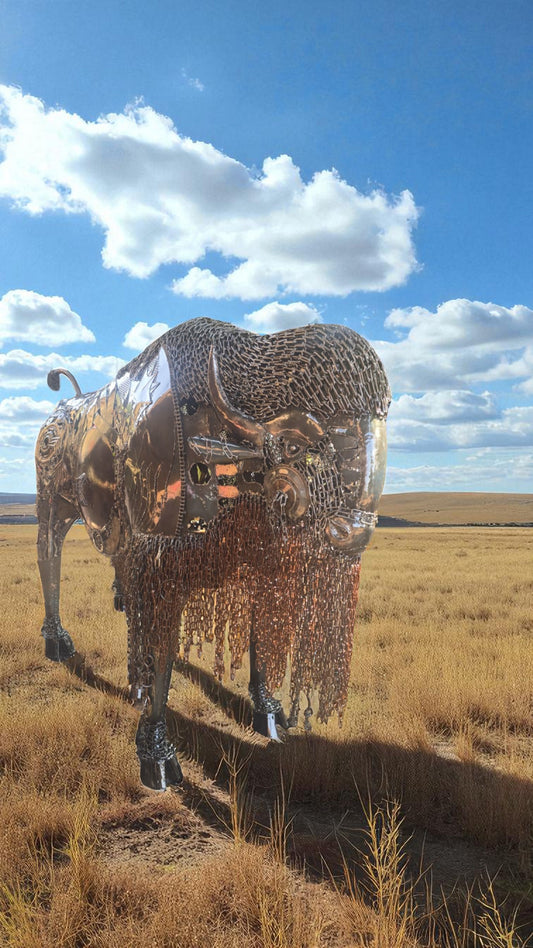 Bison, recyceltes Eisen