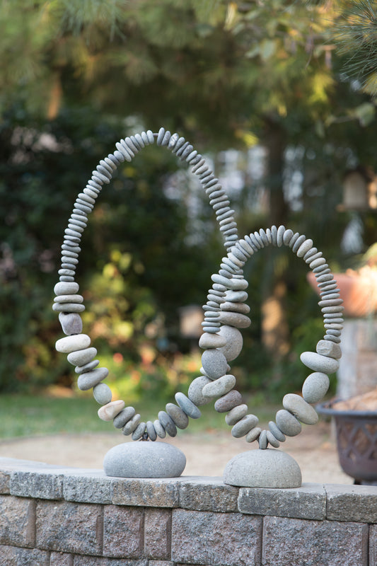 "Stein-Oval" aus Beach Pebbles